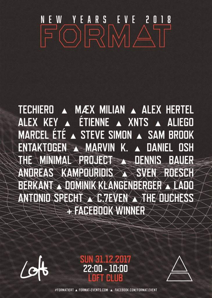 Format presents New Years Eve 2018 - Página frontal