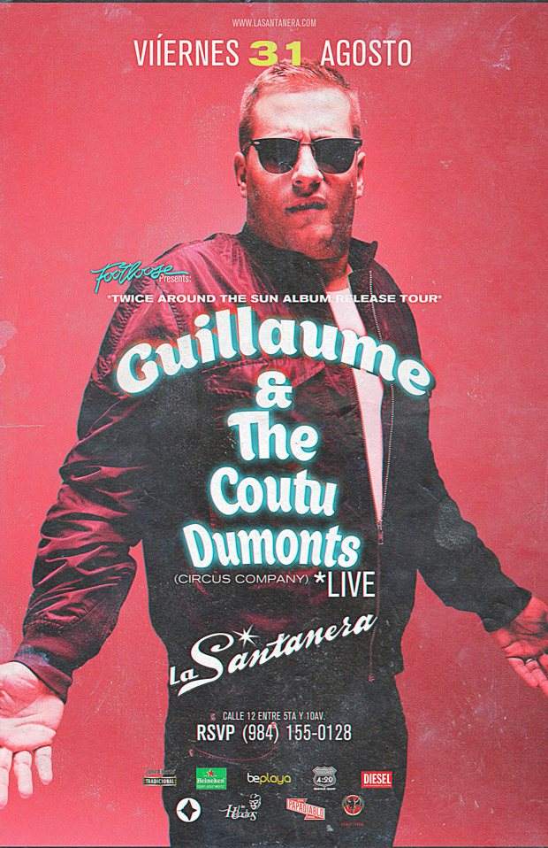 Footloose presents Guillaume & The Coutu Dumonts -Live *Twice Around The Sun Tour* - フライヤー表