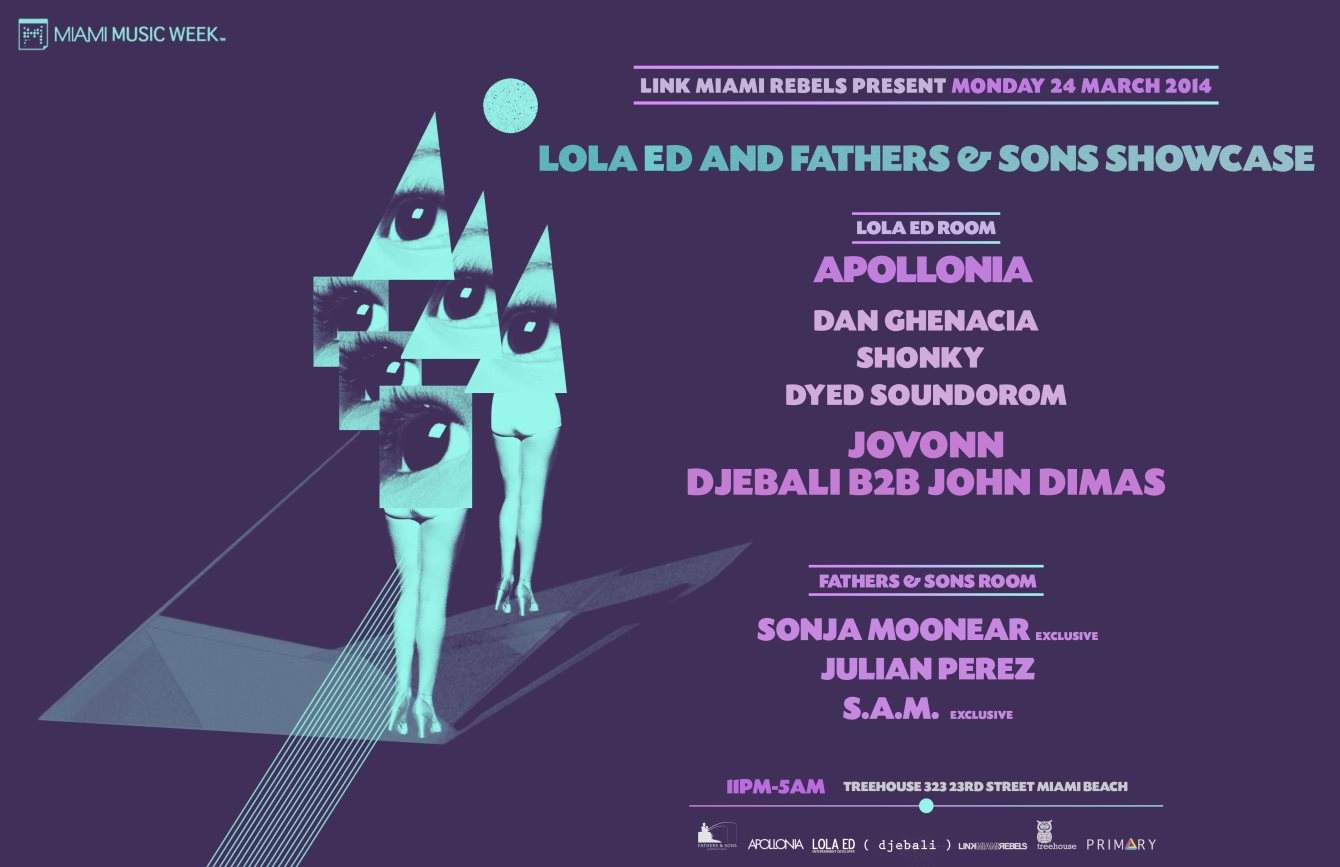 Lola ED vs. Fathers & Sons Showcase - Flyer front