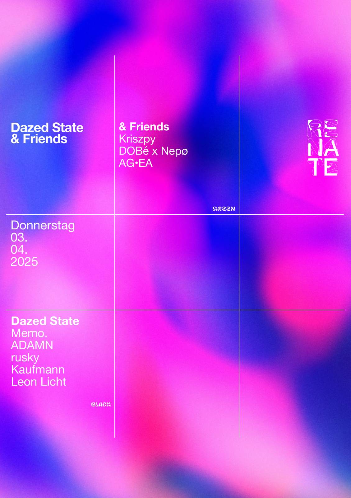 Dazed State & Friends at Renate, Berlin
