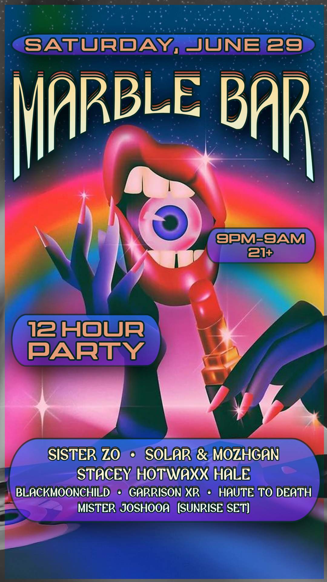 12 Hour Party at Marble Bar, Detroit