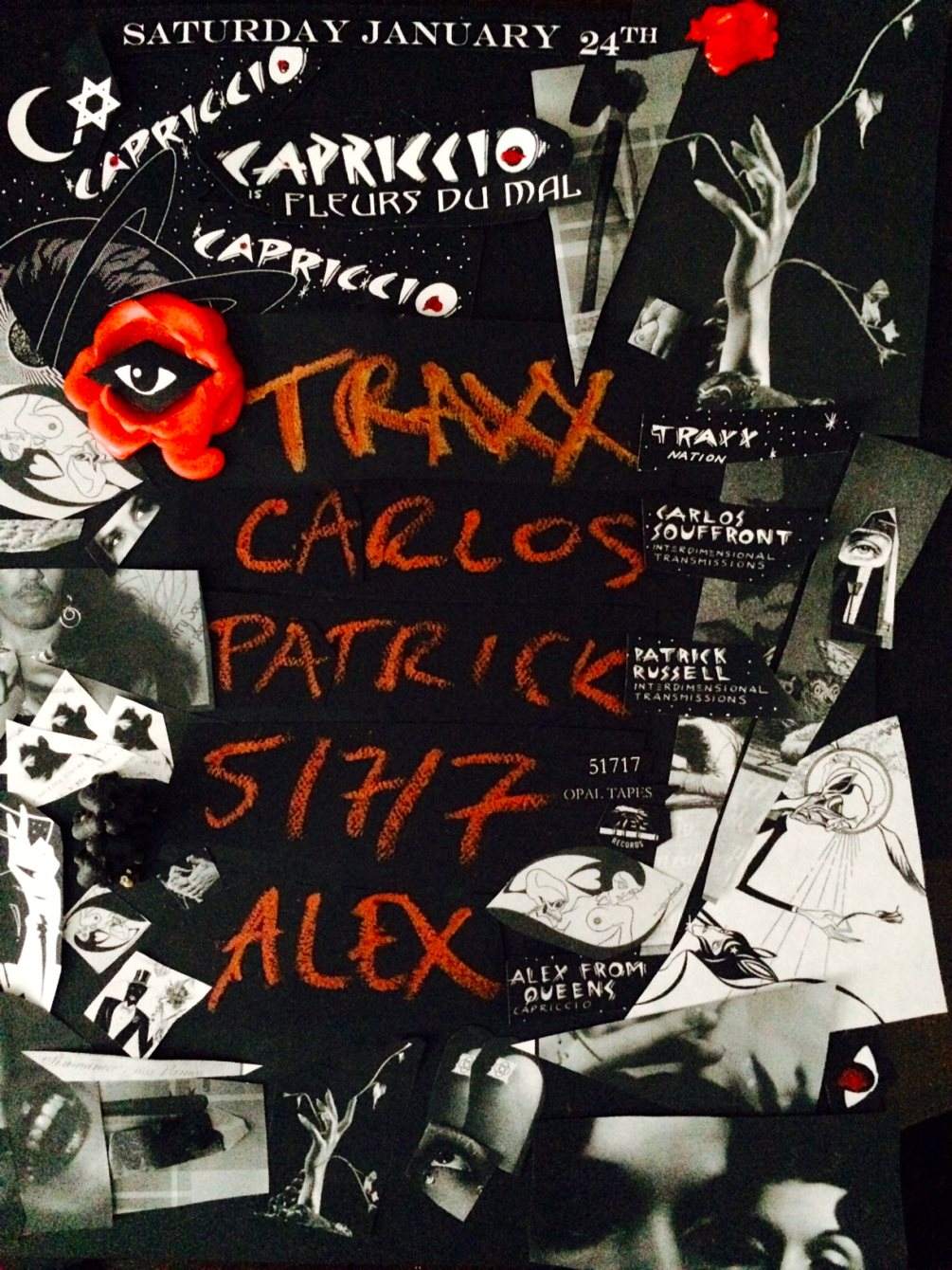 Capriccio with Traxx, Carlos Souffront, Patrick Russell, 51717 Live, Alex From Queens - Página frontal