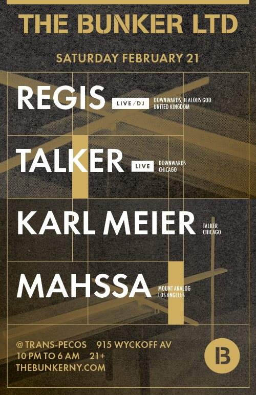 The Bunker LTD with Regis, Talker, Karl Meier, Mahssa - Página trasera