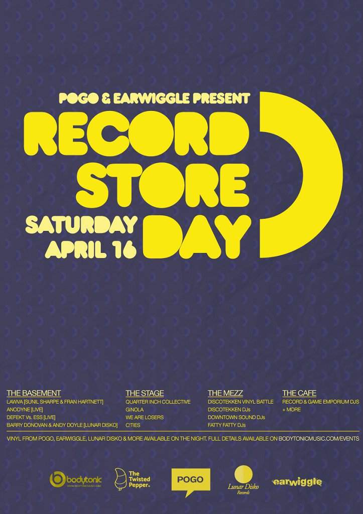 Pogo: Record Store Day with Earwiggle, Diskotekken, Quarter Inch Collective + More - Página trasera