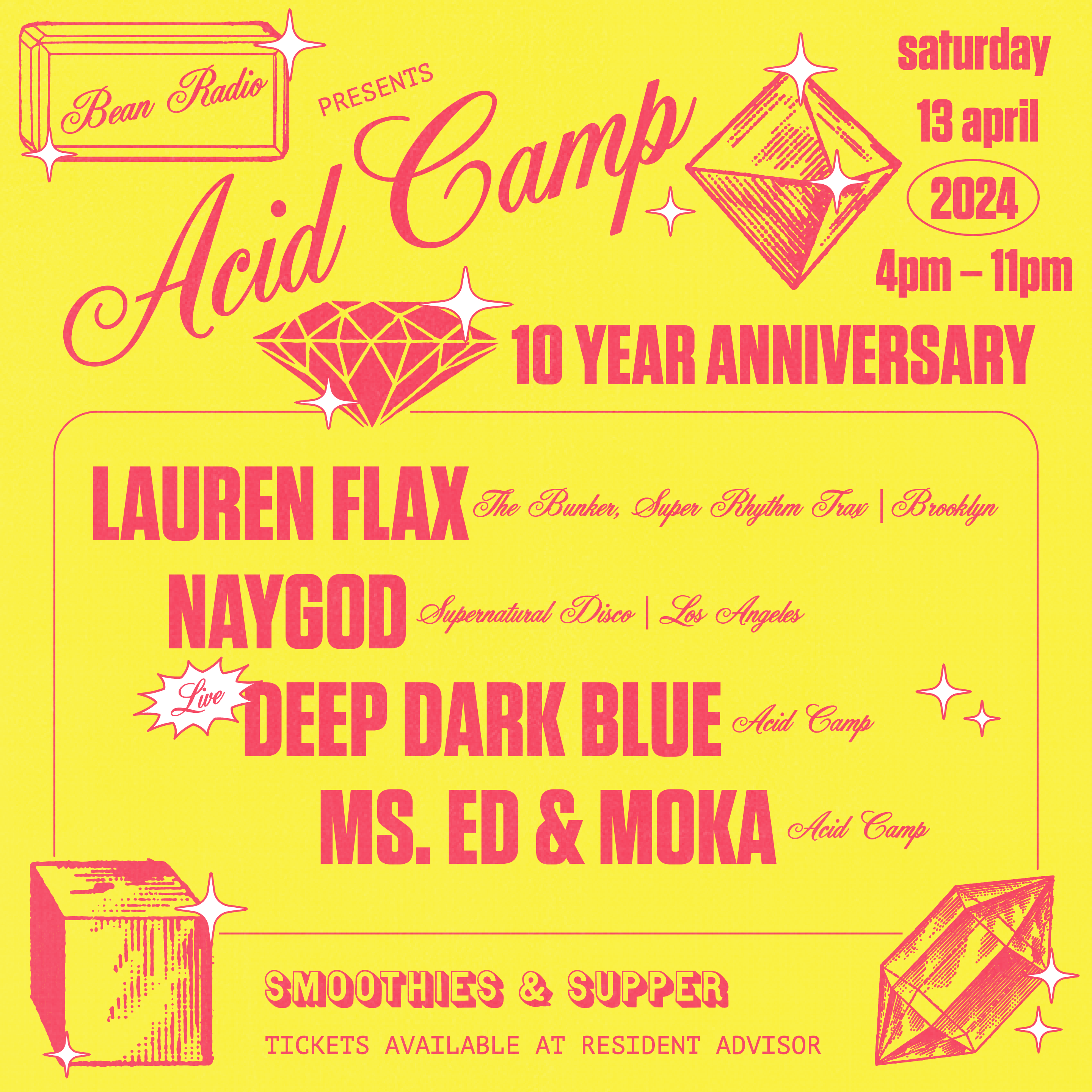 Acid Camp 10 Year Anniversary with Lauren Flax - Página frontal