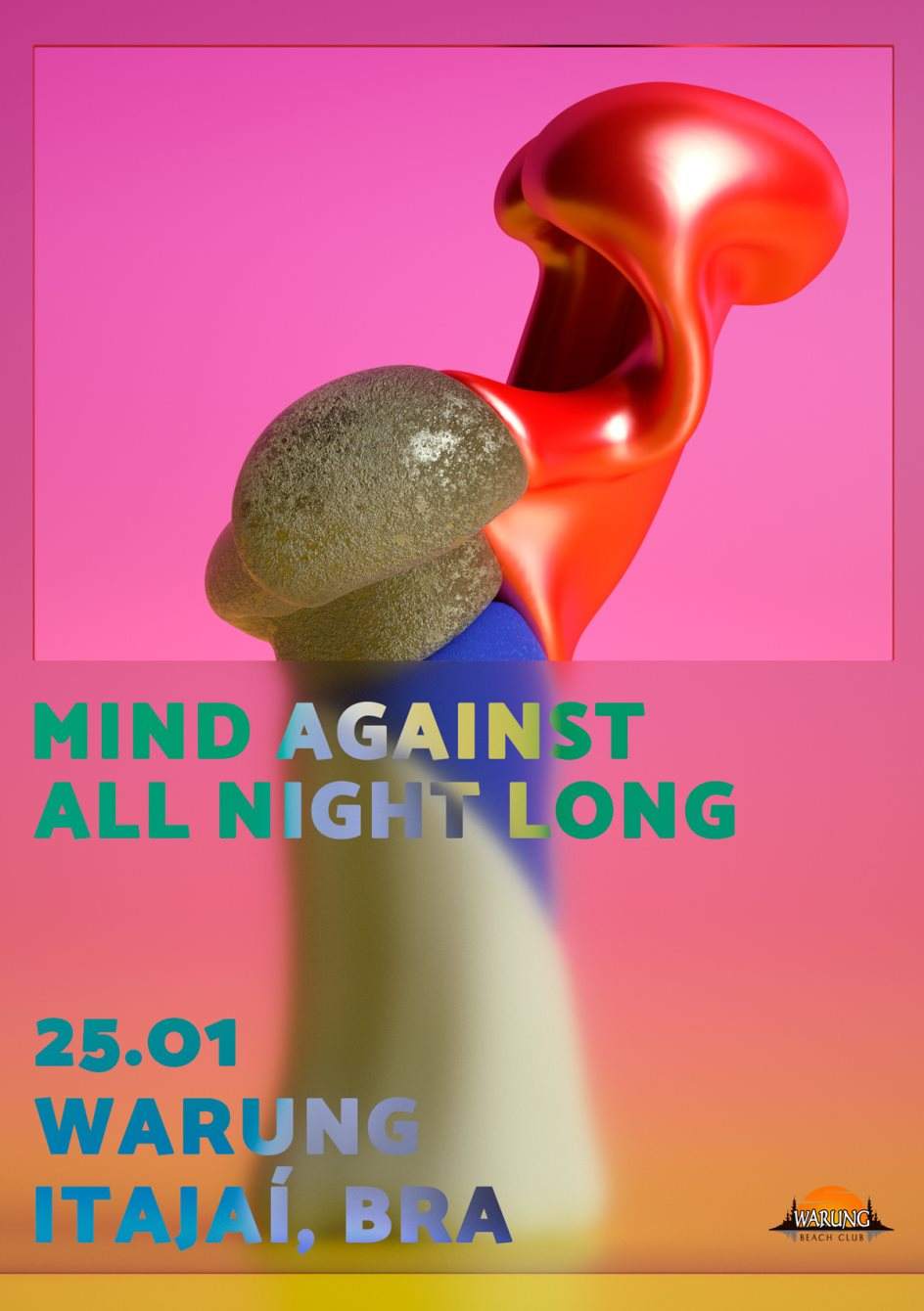 Warung Apresenta Mind Against - All Night Long - フライヤー表