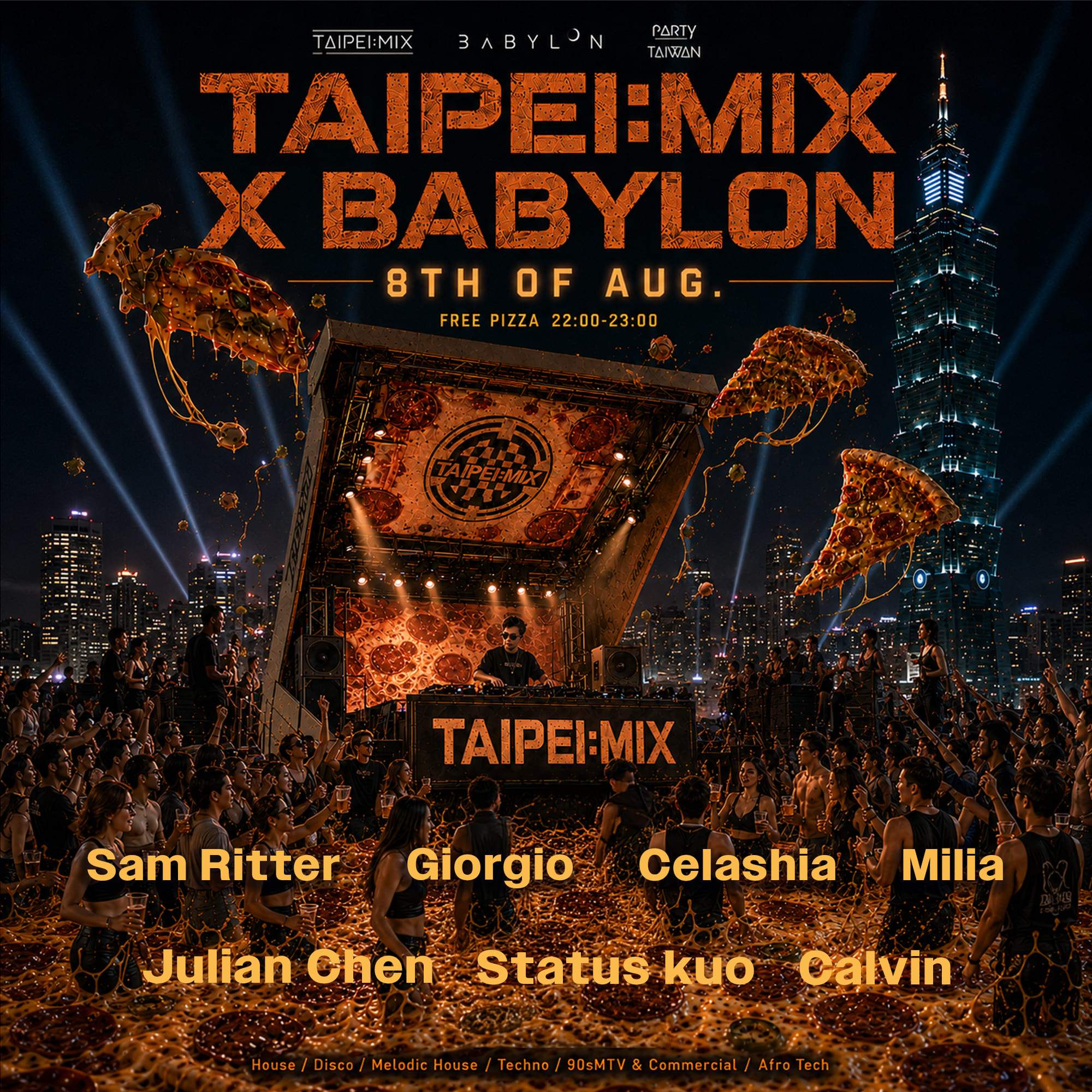 Taipeimix X Babylon - Free Pizza Party with The 101 at TBA