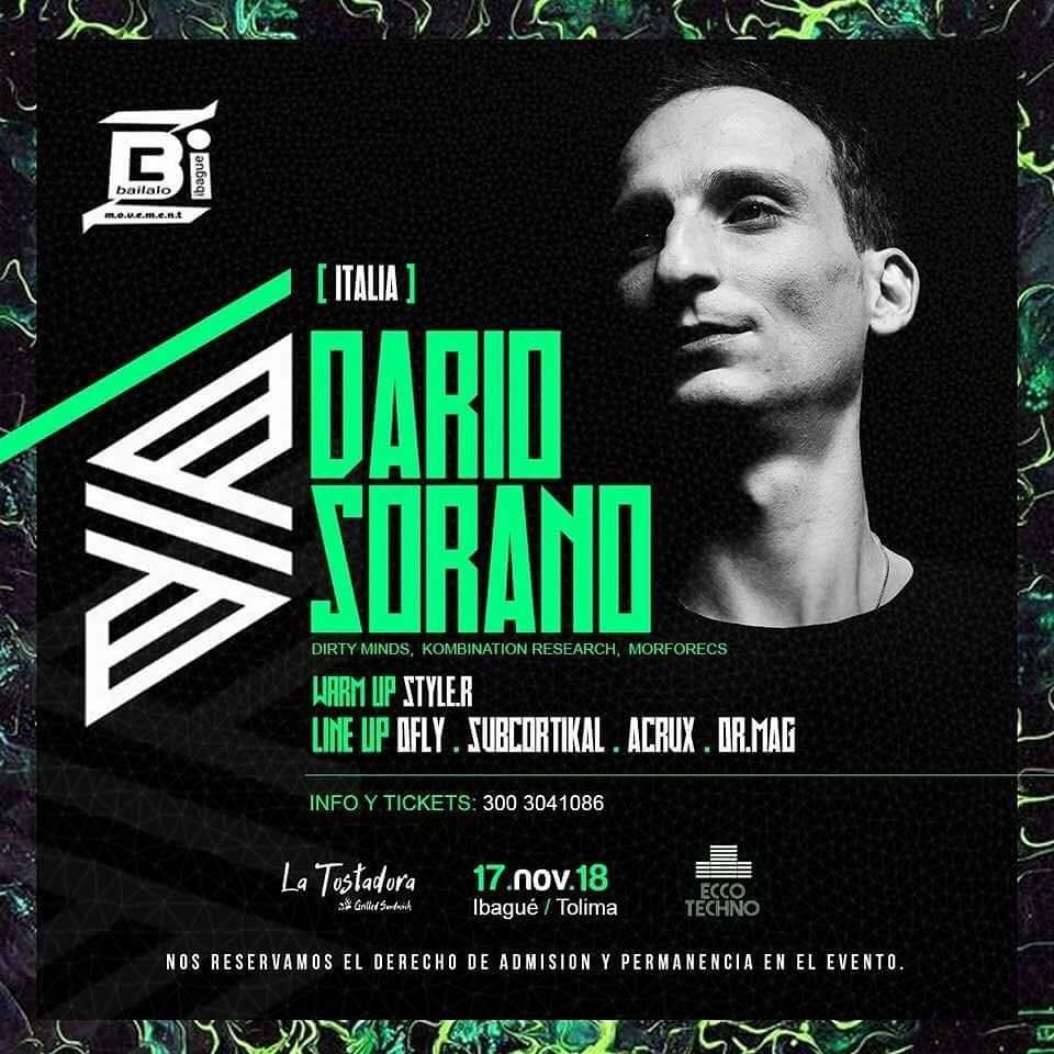 Dario Sorano Colombia Hybrid Live Tour - Página frontal
