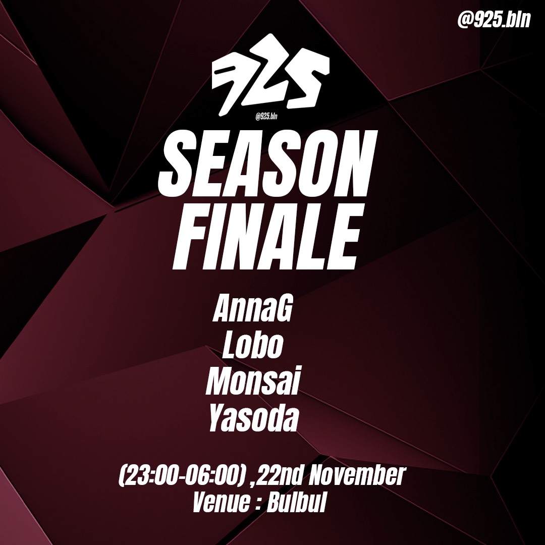925 Collective - Season Finale: anna G, Lobo, Monsai, Yasoda at Bulbul ...