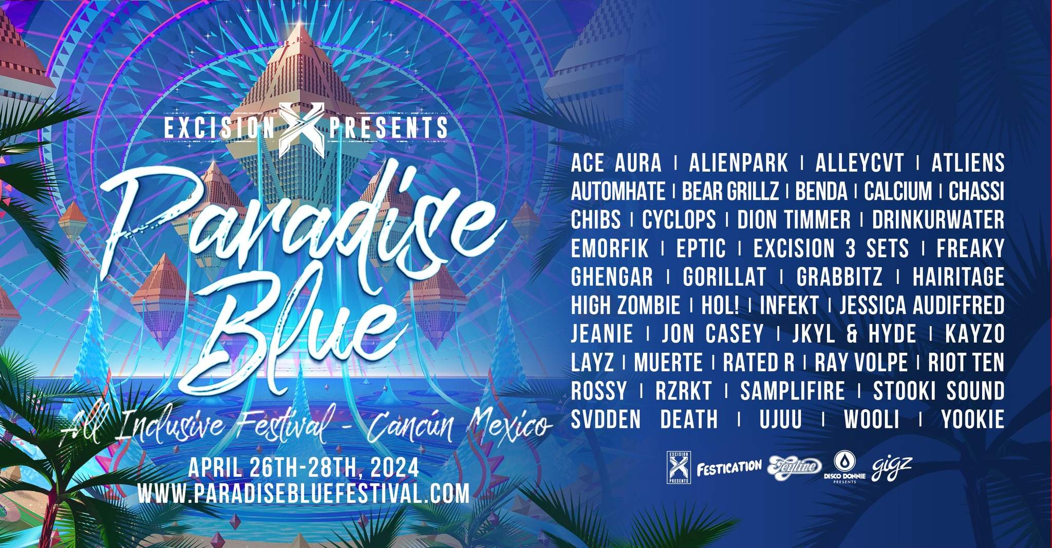 Paradise Blue Festival 2024 Promo Code: EDMLORD - フライヤー表