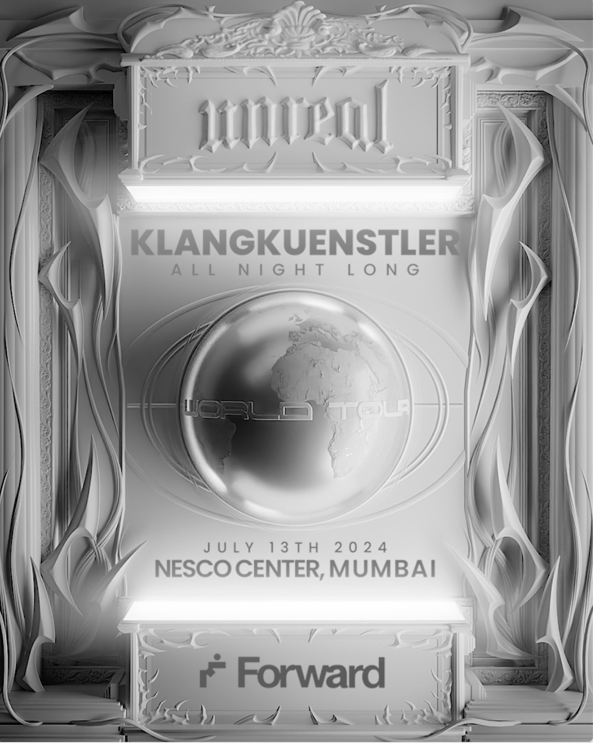 Unreal x KlangKuenstler ALL NIGHT LONG (World Tour) - India pres. by Forward.India - Página frontal