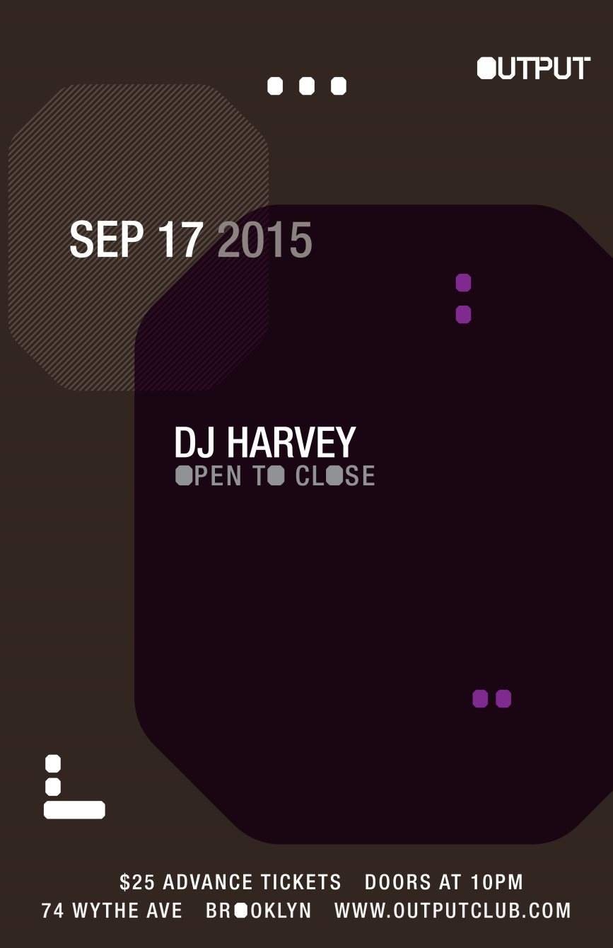 DJ Harvey - フライヤー表