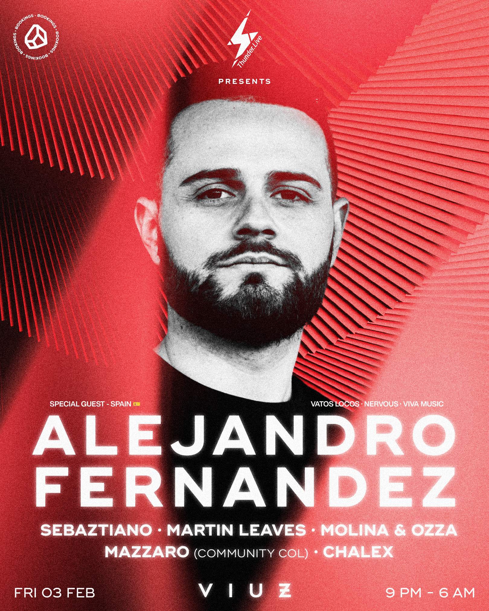 Thunder Live Pres. Alejandro Fernandez - Página frontal