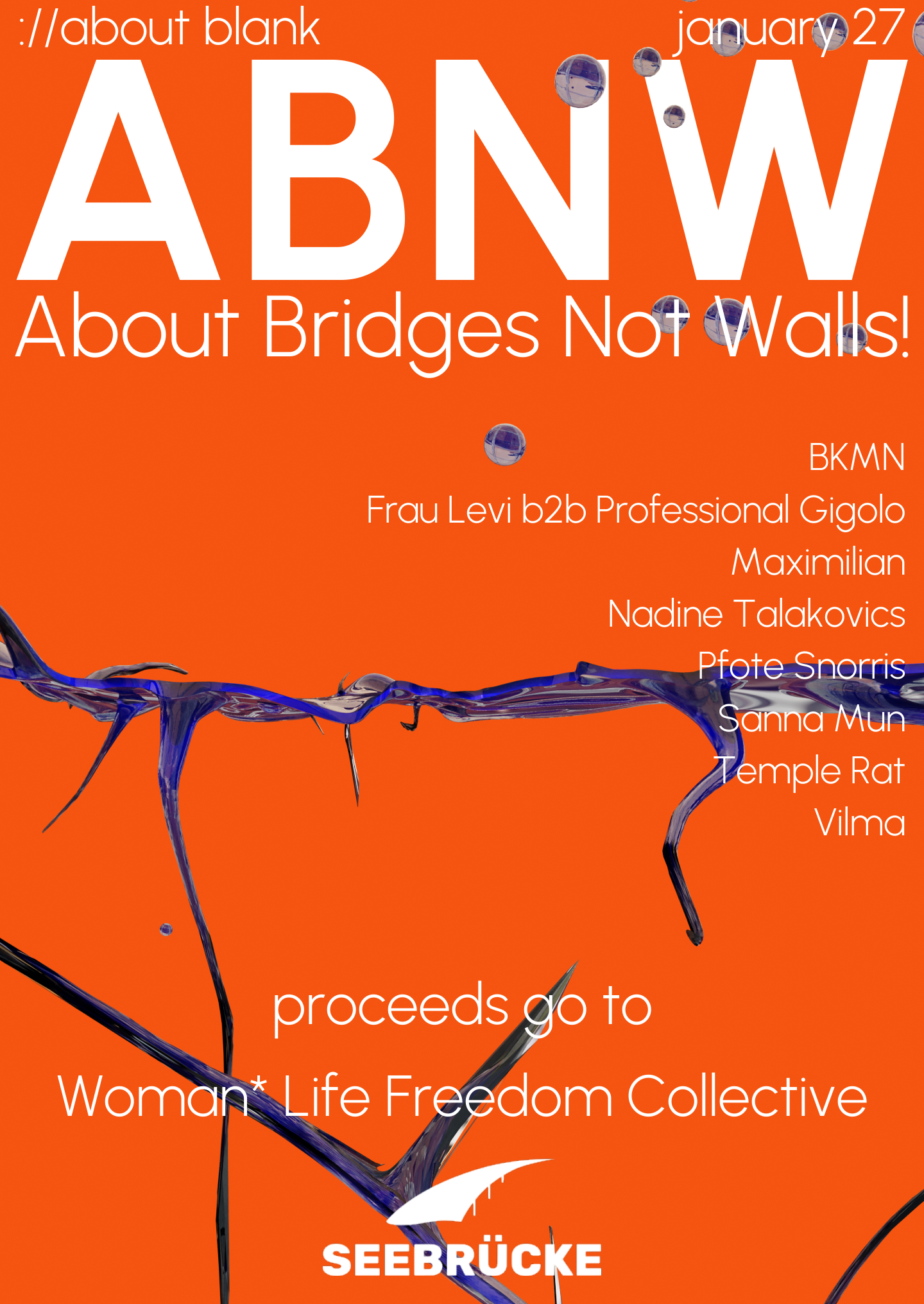 About Bridges Not Walls - フライヤー表