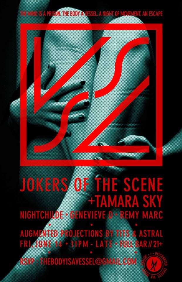 Vssl with Jokers of the Scene, Tamara Sky, Nightchilde, Genevieve D, Remy Marc - フライヤー裏
