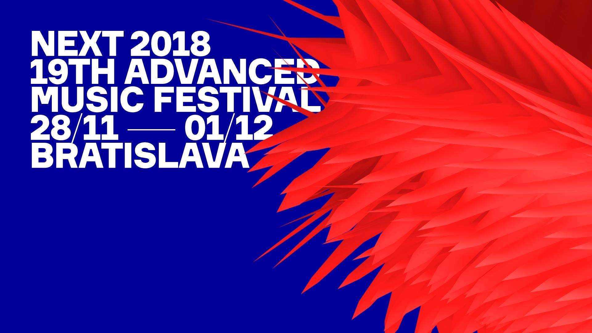 Next 2018: 19th Advanced Music Festival Bratislava - フライヤー表