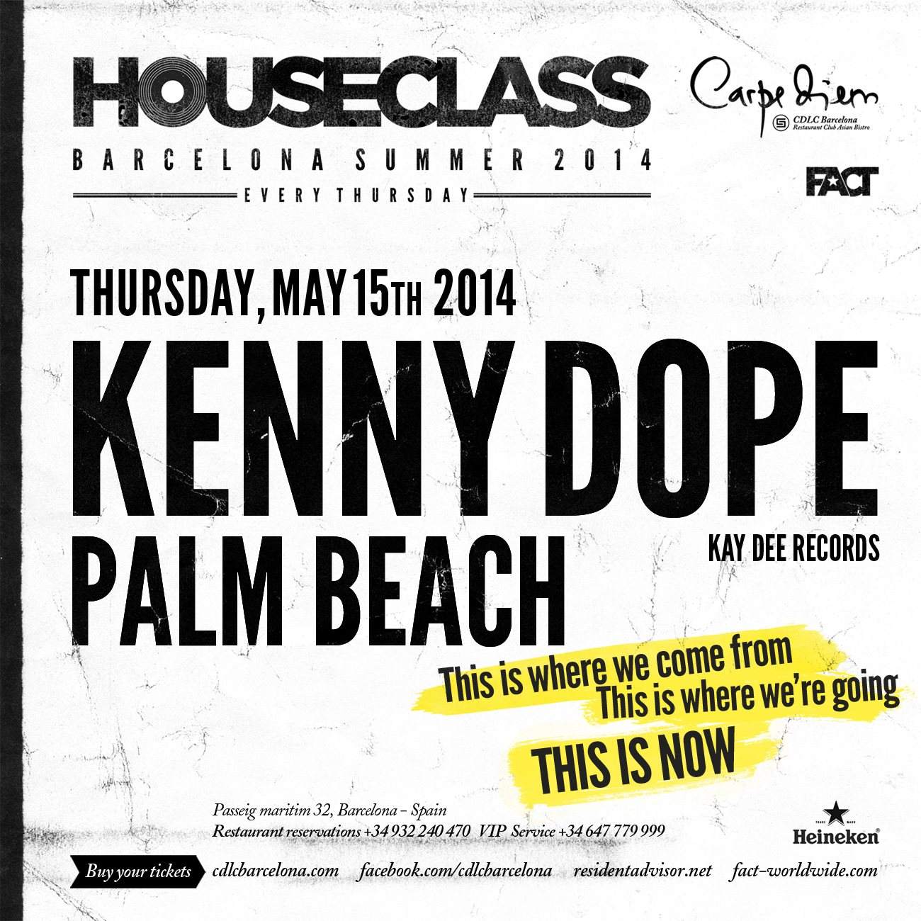 Houseclass Barcelona Feat. Kenny Dope - フライヤー表