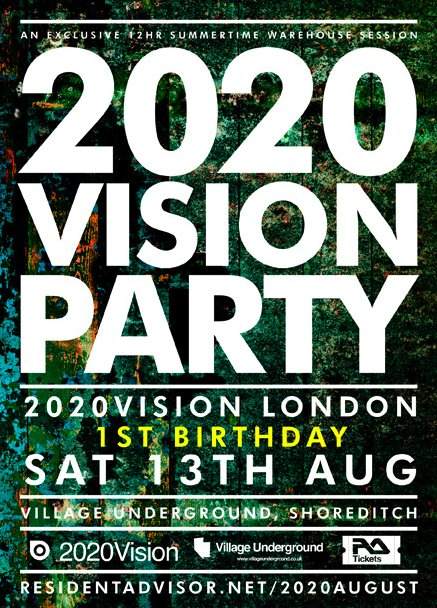 2020 Vision 1st Birthday with Crazy P, Greg Wilson, The Revenge - フライヤー表