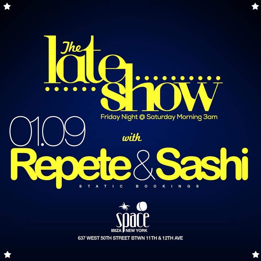 The Late Show with Static Bookings Artists - Repete & Sashi - フライヤー表
