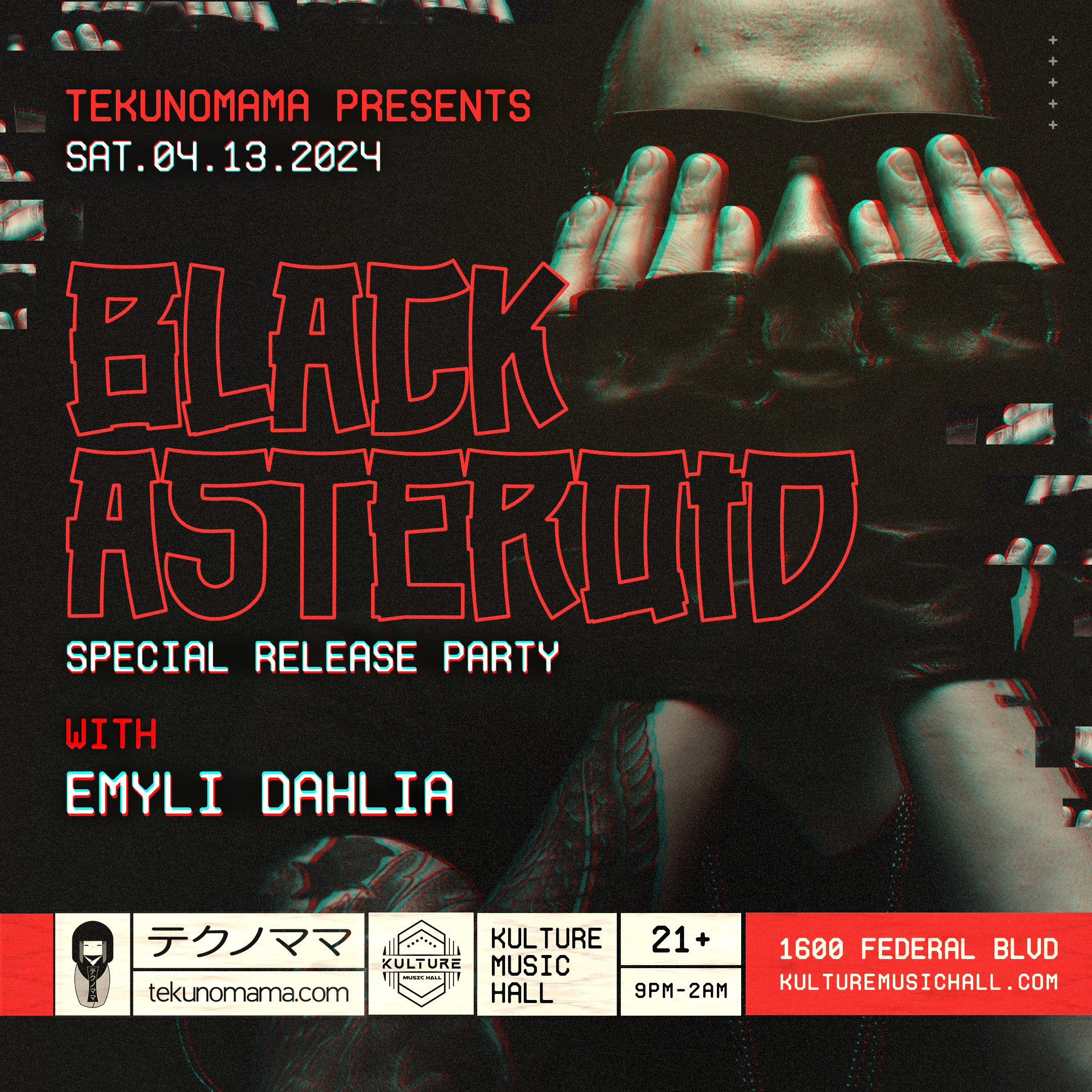 TEKUNOMAMA PRESENTS: Black Asteroid *Special Release Party* - フライヤー表