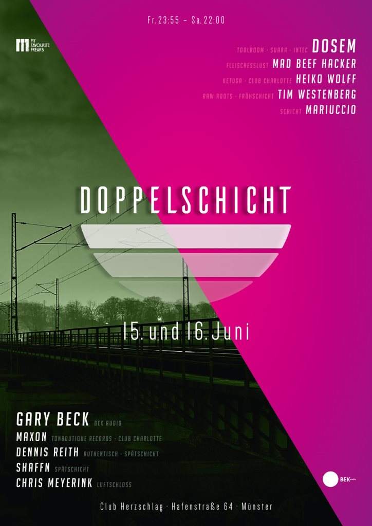 Doppelschicht with Gary Beck & Dosem - フライヤー表