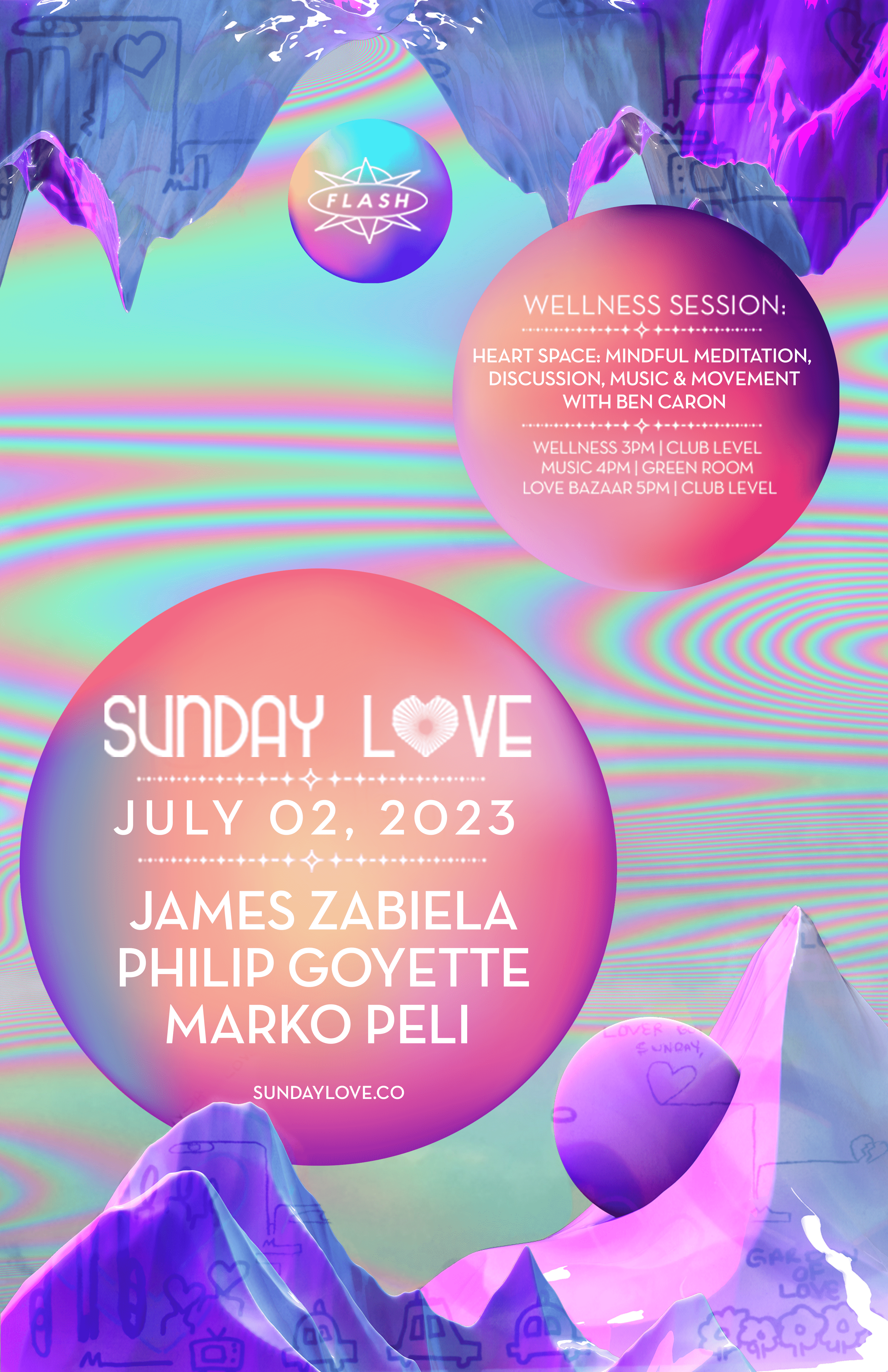 Sunday Love: James Zabiela - Philip Goyette - Marko Peli - Página frontal