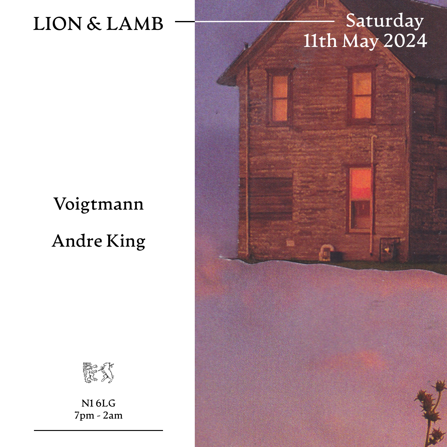 Lion & Lamb with Voigtmann + Andre King - フライヤー表