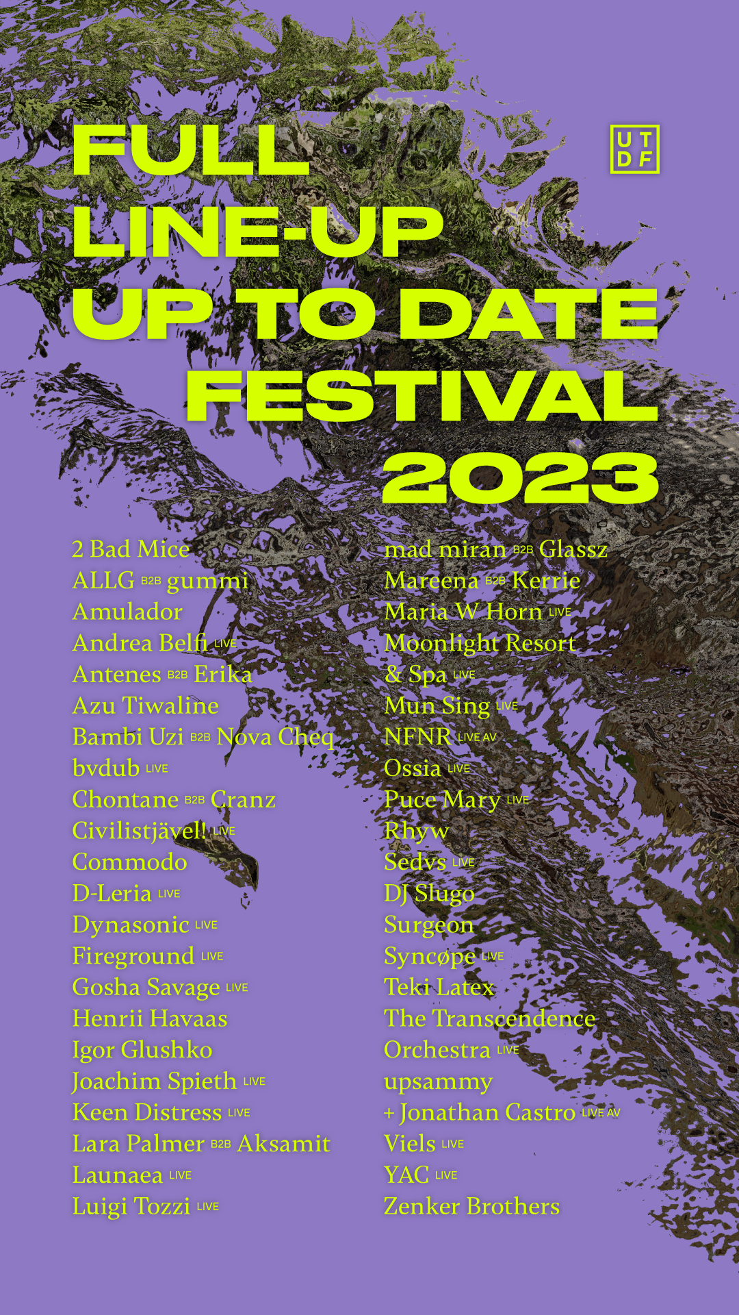 Up To Date Festival 2023 - フライヤー表