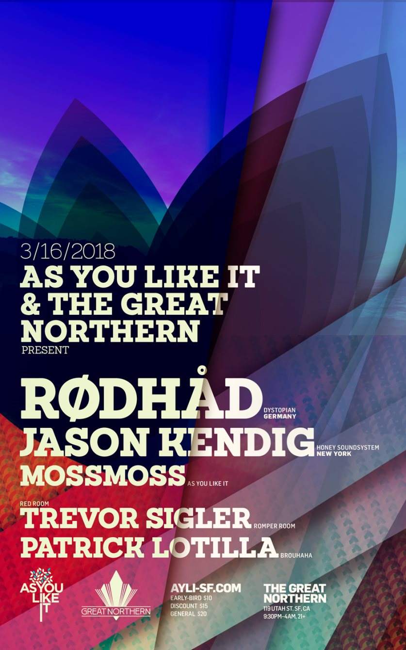 As You Like It & The Great Northern with Rodhad & Jason Kendig - Página frontal