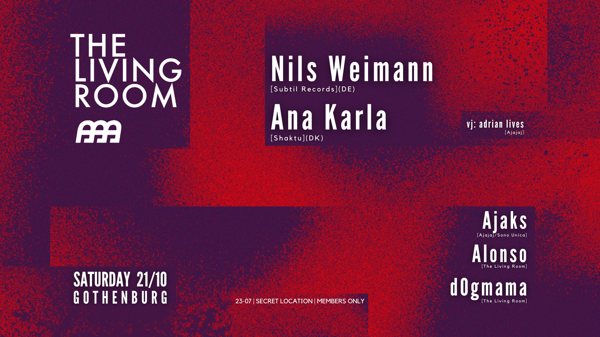 The Living Room /\ Ajajaj with Nils Weimann, Ana Karla, Alonso Lozano - Página frontal