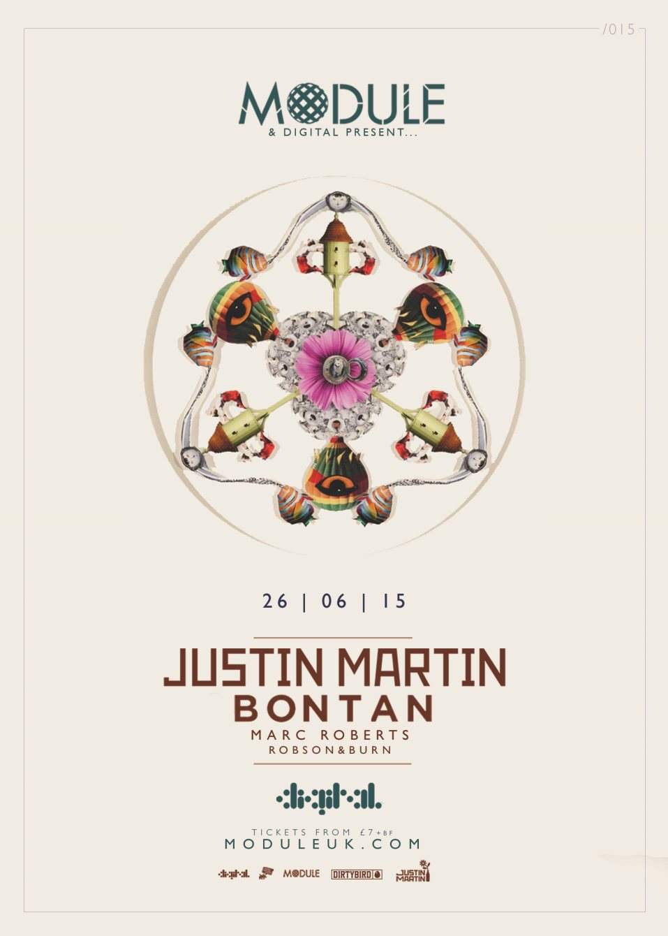 Module/015 'Justin Martin Hello Clouds Summer Tour' with Justin Martin, Bontan & Marc Roberts - Página frontal