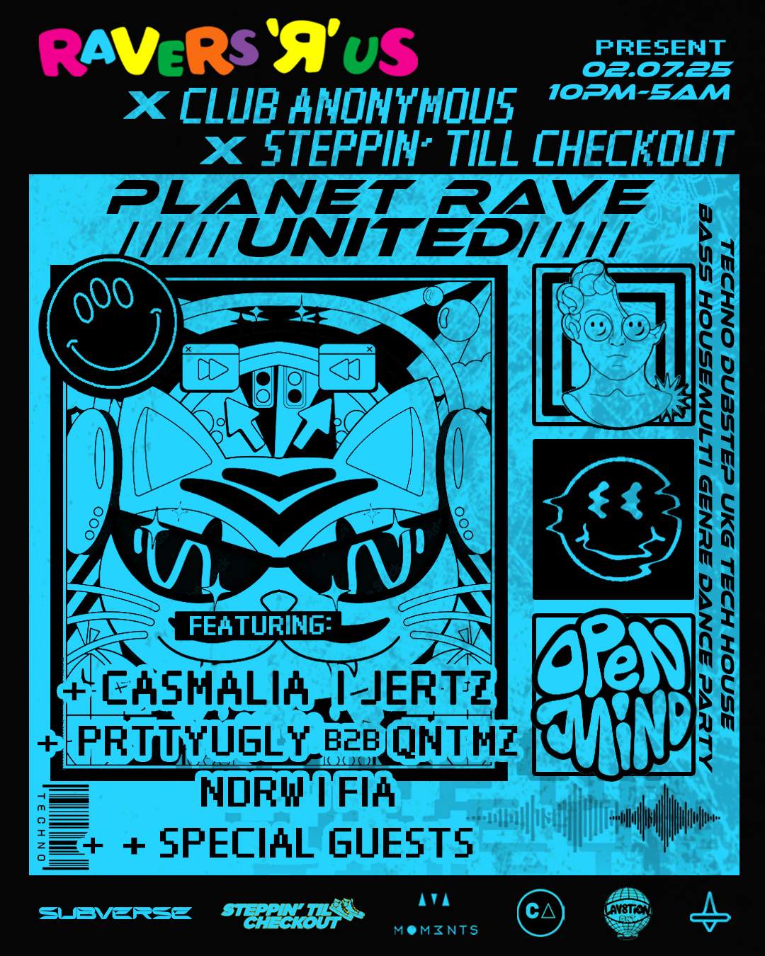 RAVERS R US feat Casmalia at TBA, San Diego