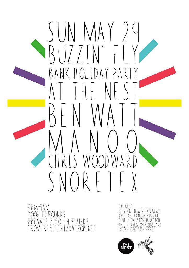 Buzzin' Fly Bank Holiday Party - フライヤー表