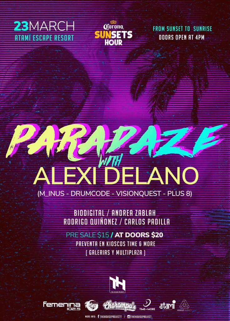 Paradaze with Alexi Delano - フライヤー表