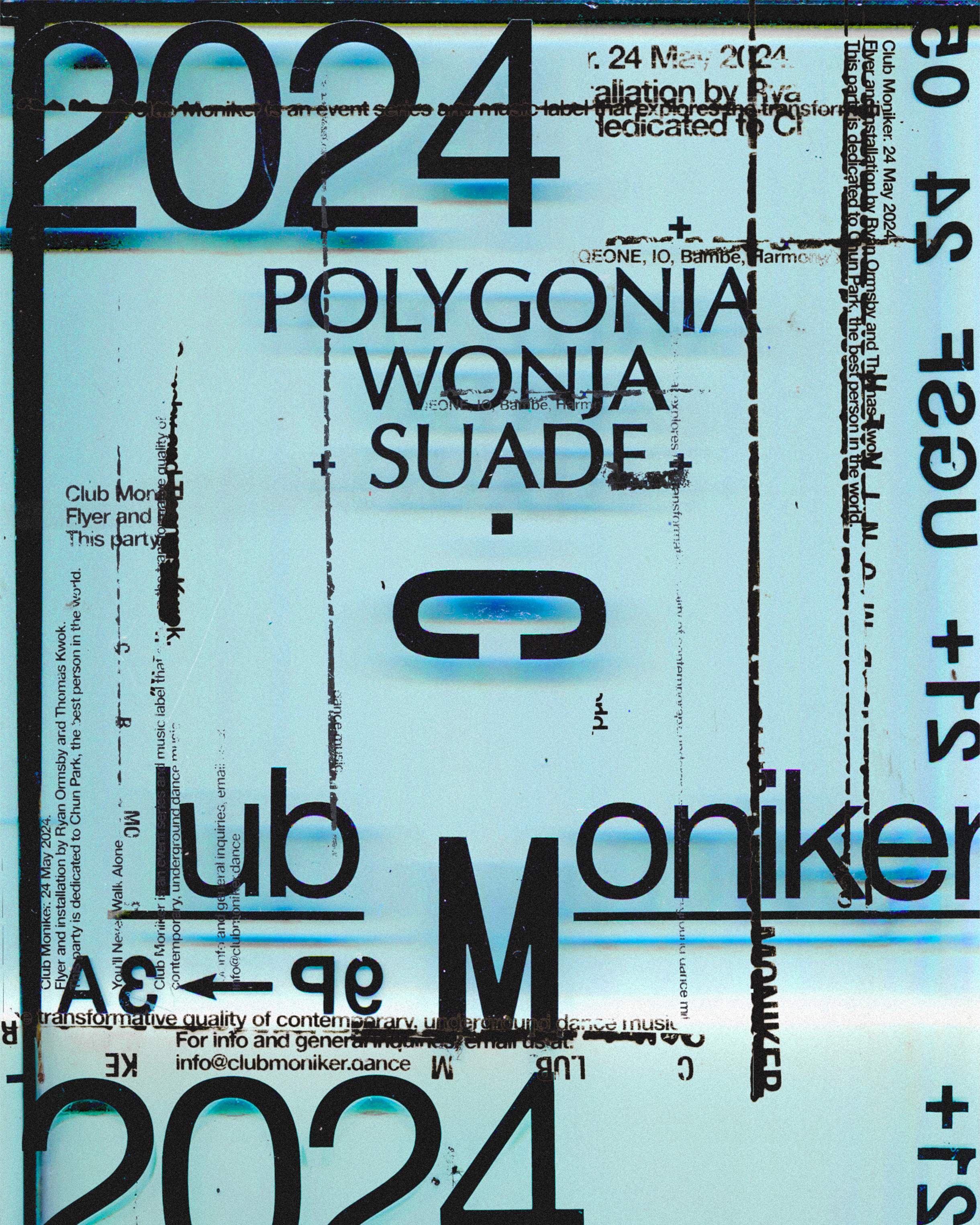 Club Moniker with Polygonia - フライヤー裏