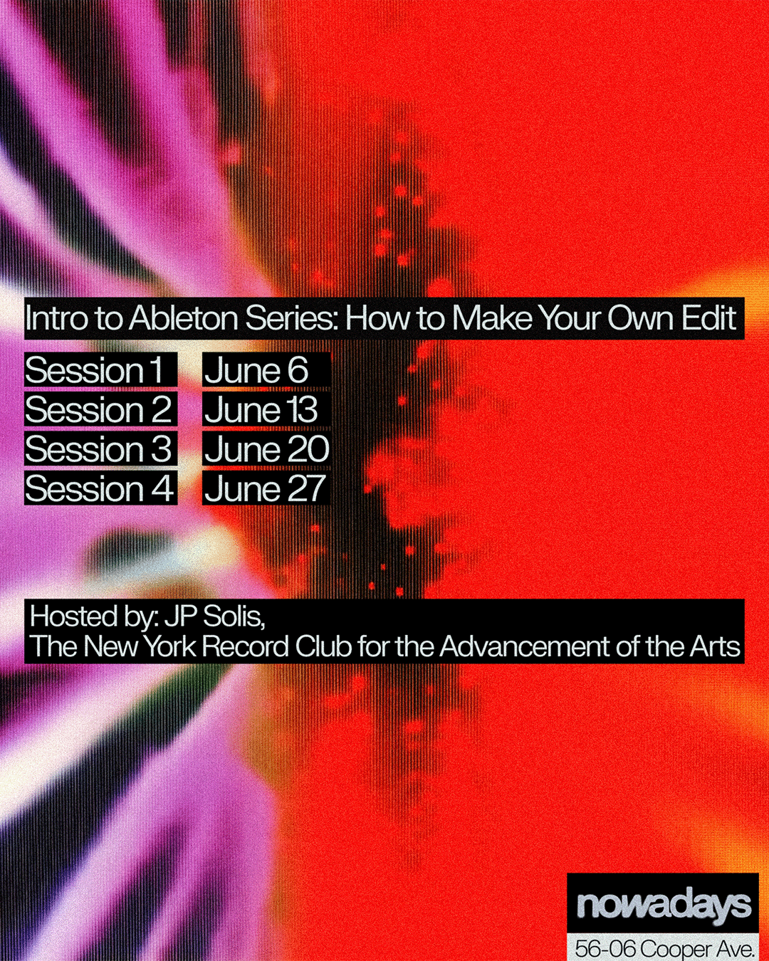Intro to Ableton Series: How to Make Your Own Edit, Session 3 - フライヤー表
