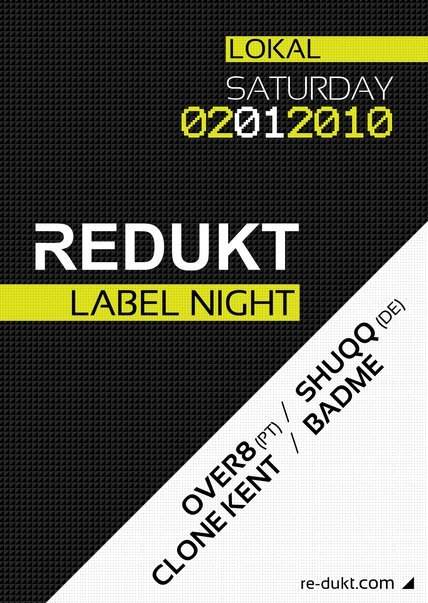 Redukt Label Night - フライヤー表