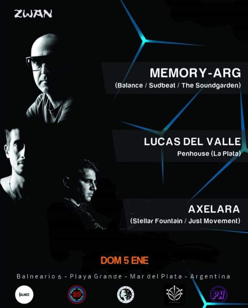 Zwan - Memory-Arg, Lucas Del Valle, Axelara. - フライヤー表