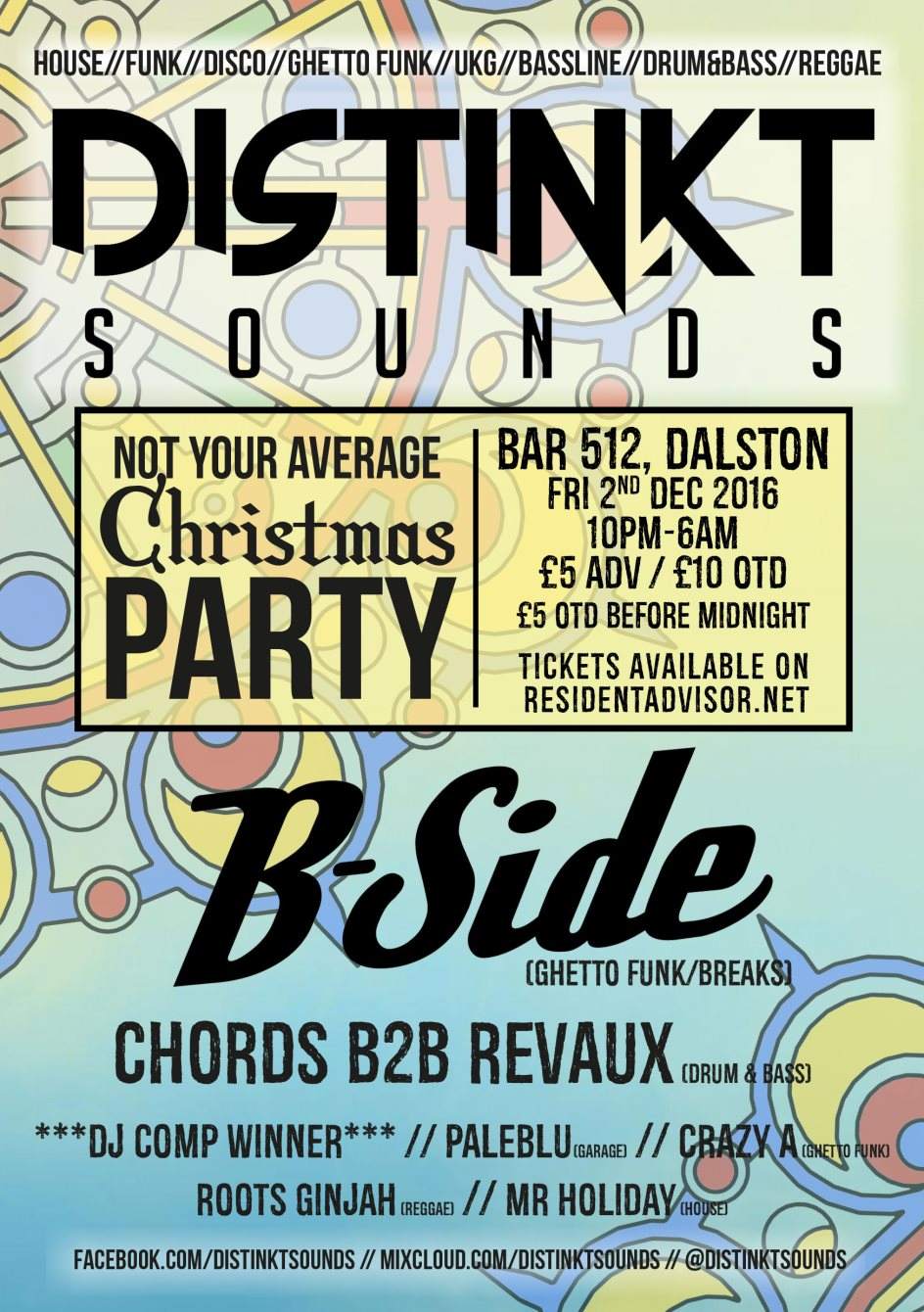 Distinkt Sounds Vol. 3 feat. B Side Chords at 512 London London