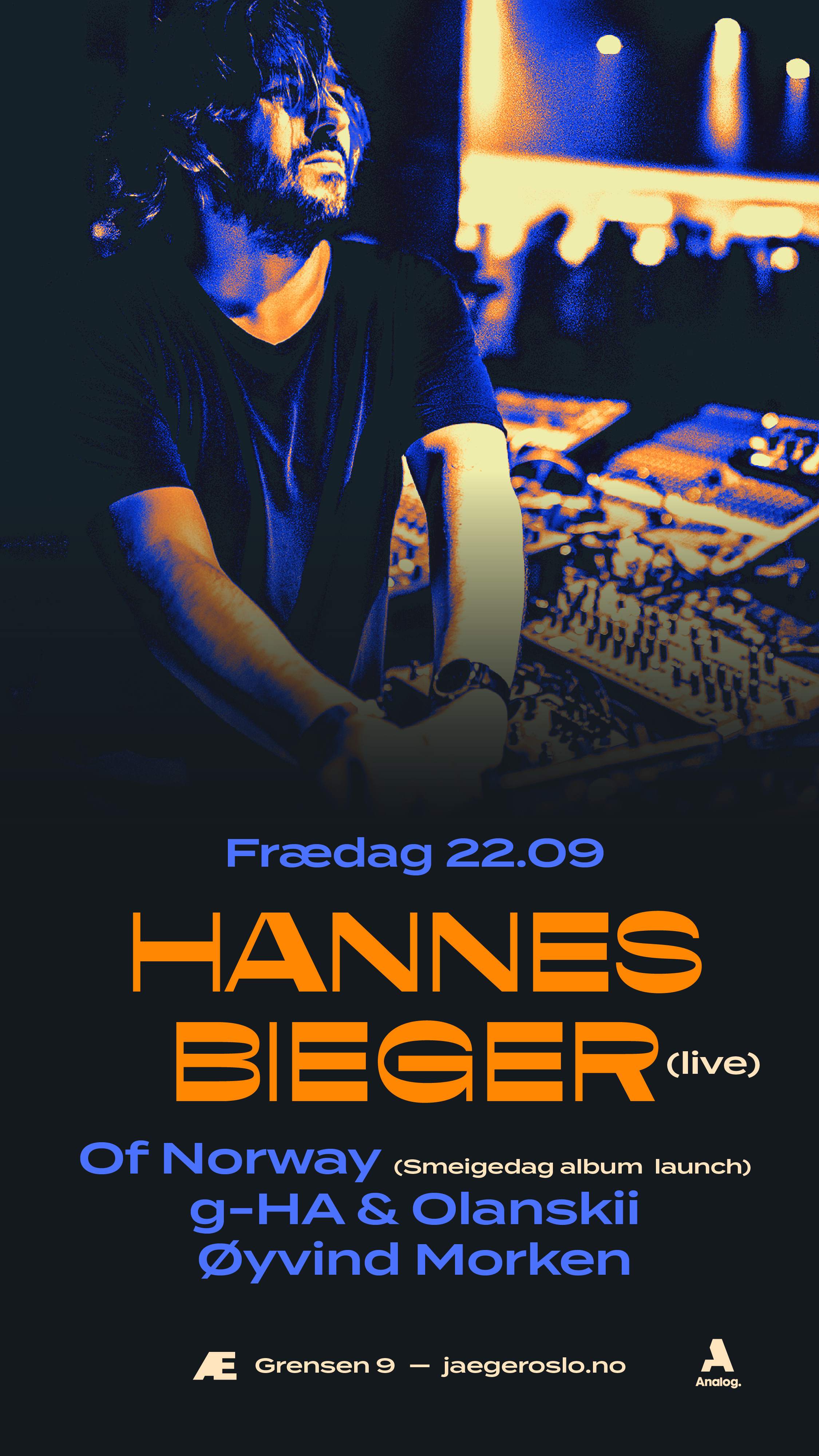 Frædag: Hannes Bieger (live) + Of Norway - フライヤー表