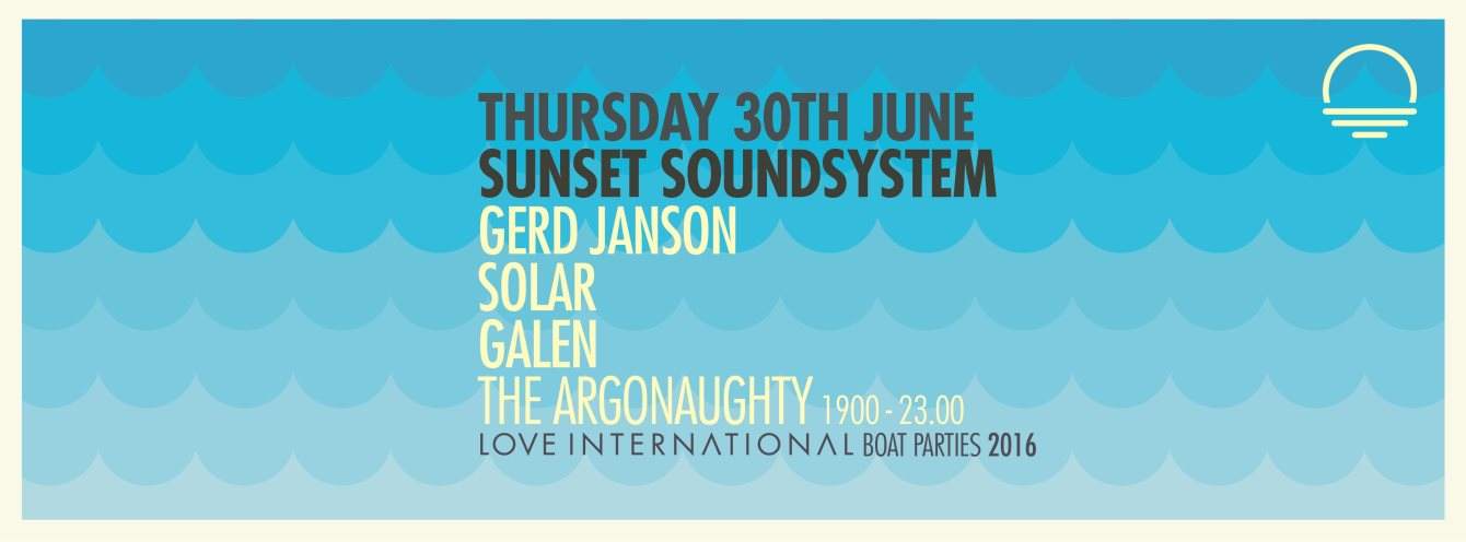 Sunset Sound System Boat - フライヤー表