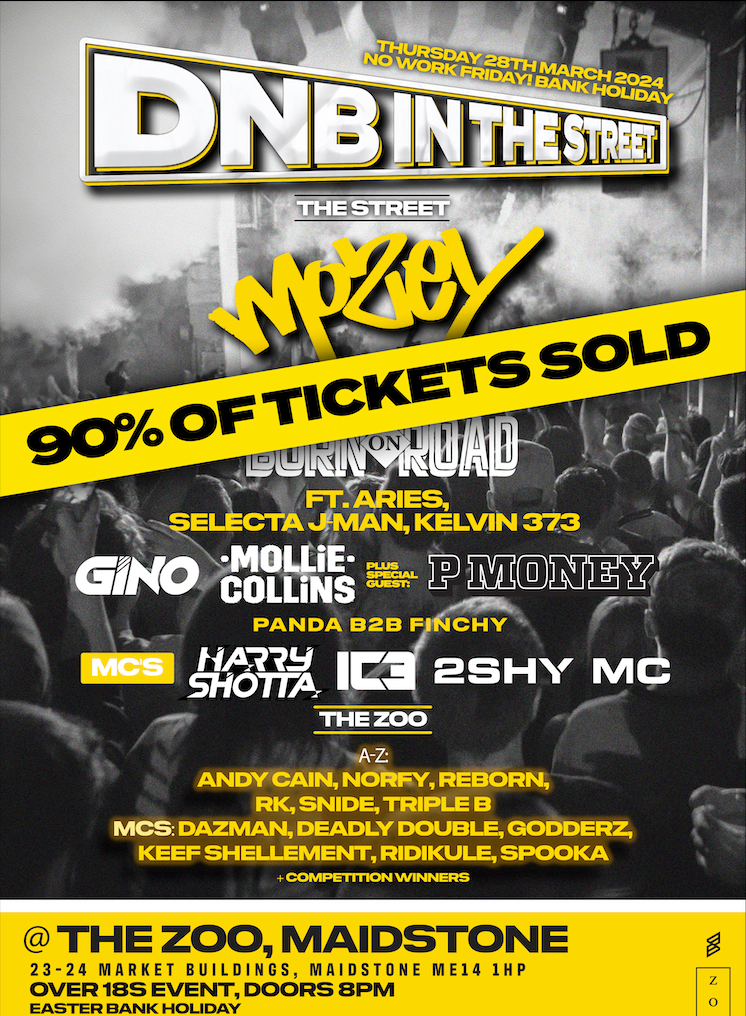DNB IN THE STREET with Mozey, Born on road, P Money - 90% OF TICKETS SOLD - Página frontal