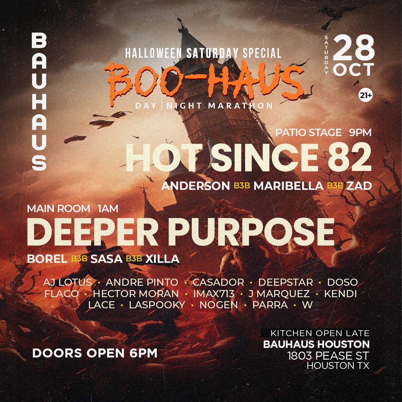 Boo-Haus: Hot Since 82 & Deeper Purpose - フライヤー裏