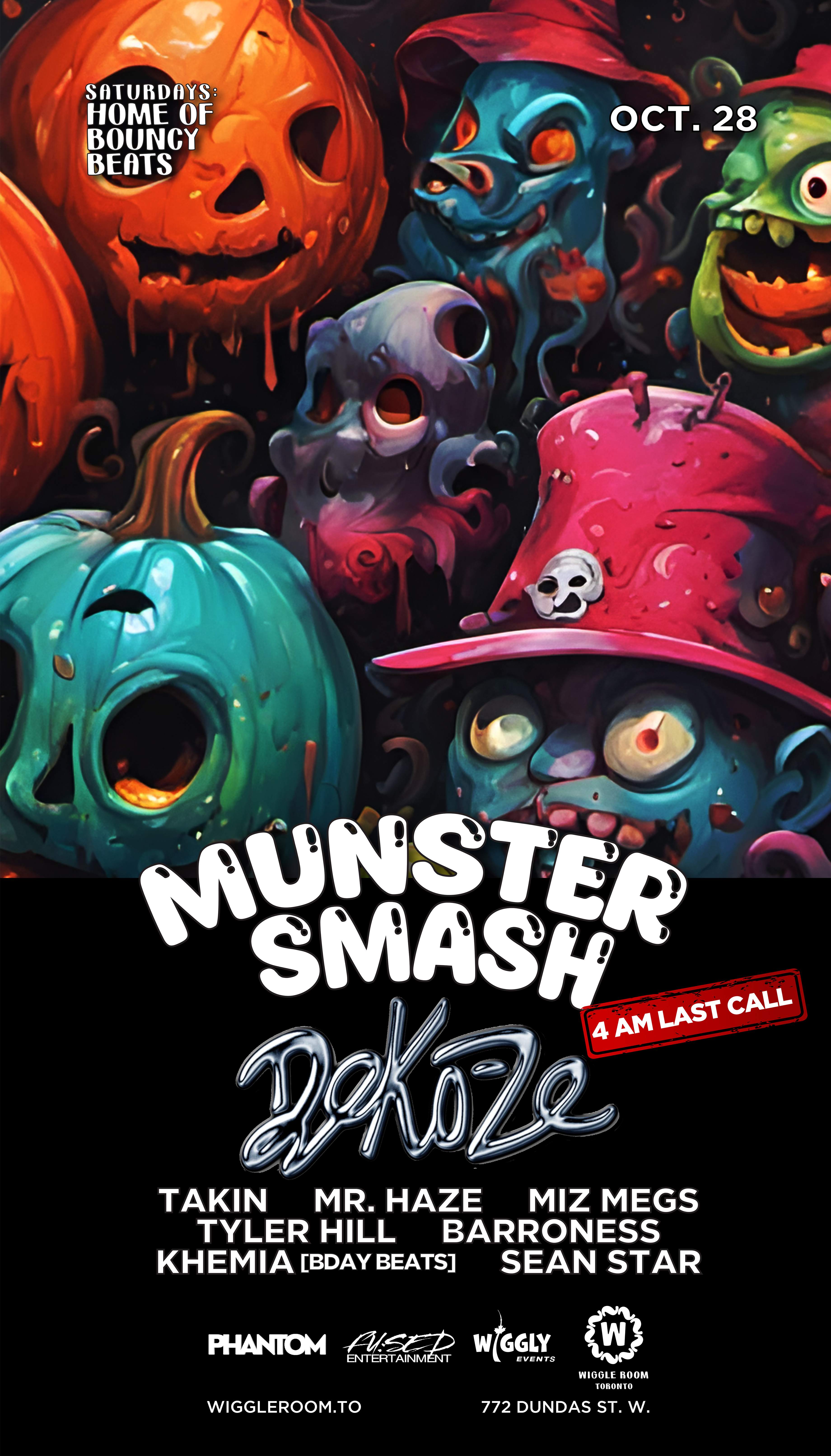 Halloween + Afterparty - Munster Smash | 4AM LAST CALL - フライヤー裏