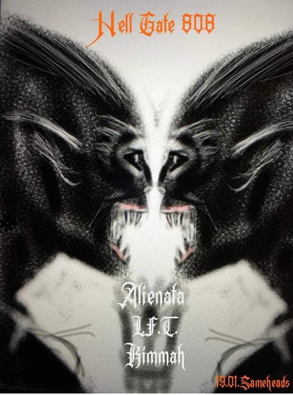 Hell Gate 808 with Alienata, L.F.T. & kimmah - フライヤー表