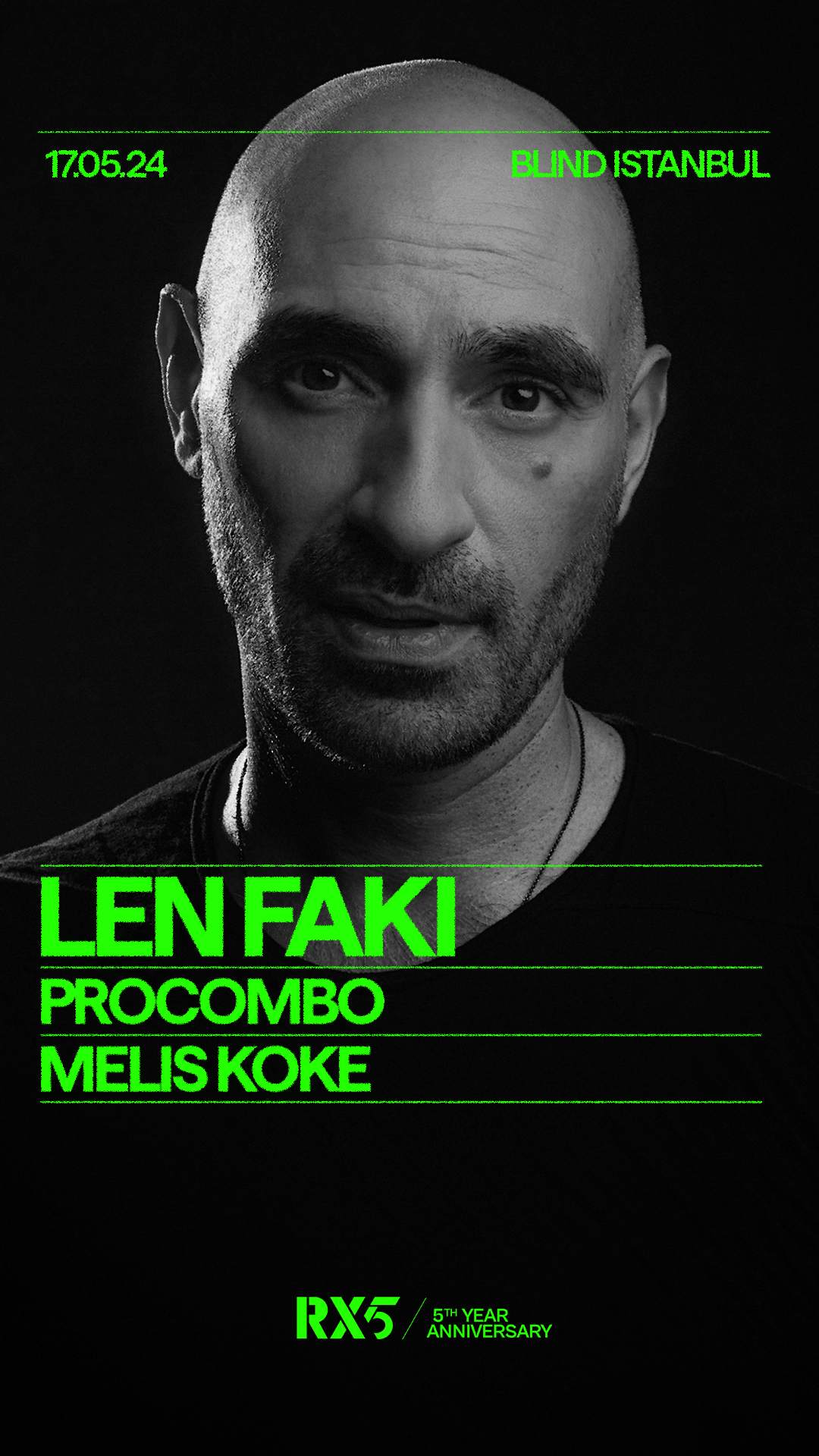 5 Years Of RX: Len Faki - Página frontal