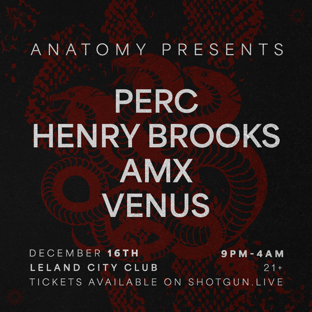 Anatomy presents: Perc, Henry Brooks, AMX, Venus - Página frontal