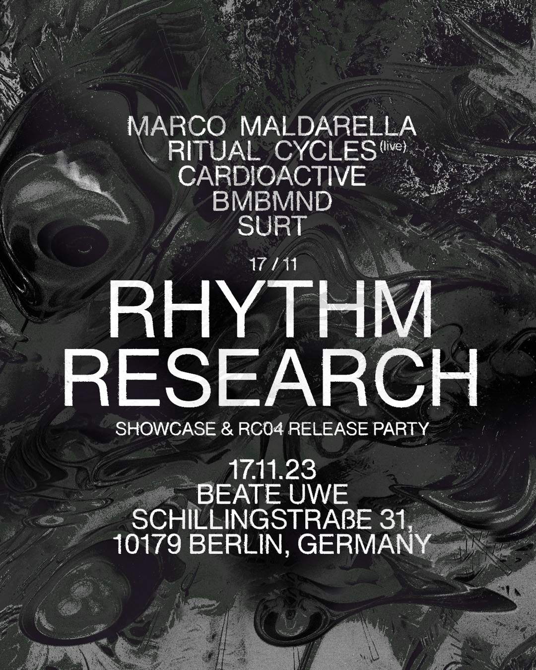 Rhythm Research Showcase & RC04 Release Party - フライヤー表