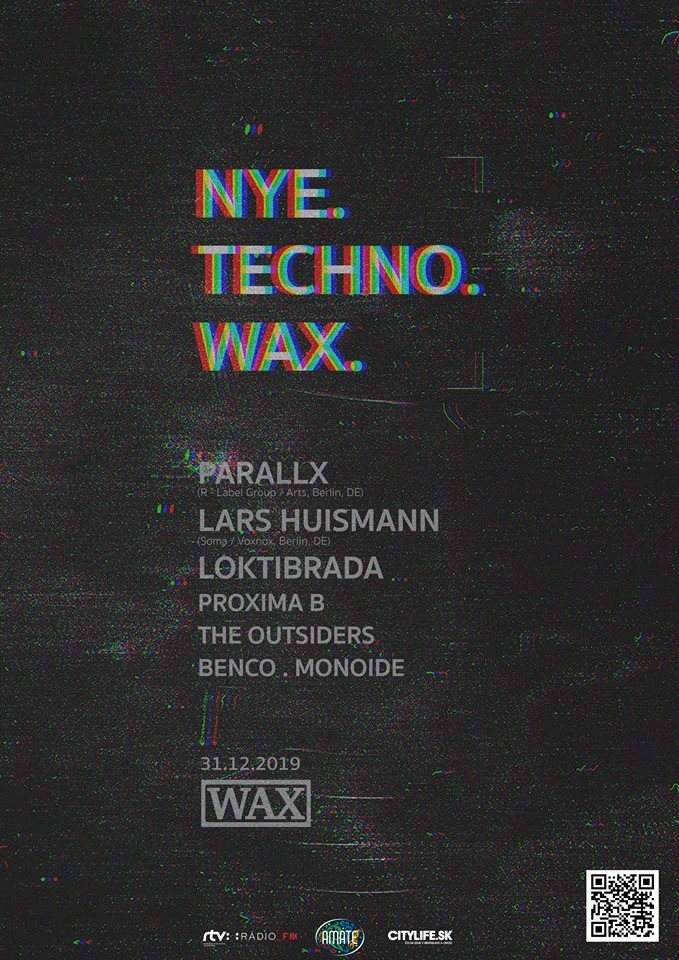 NYE: Techno: WAX - フライヤー表