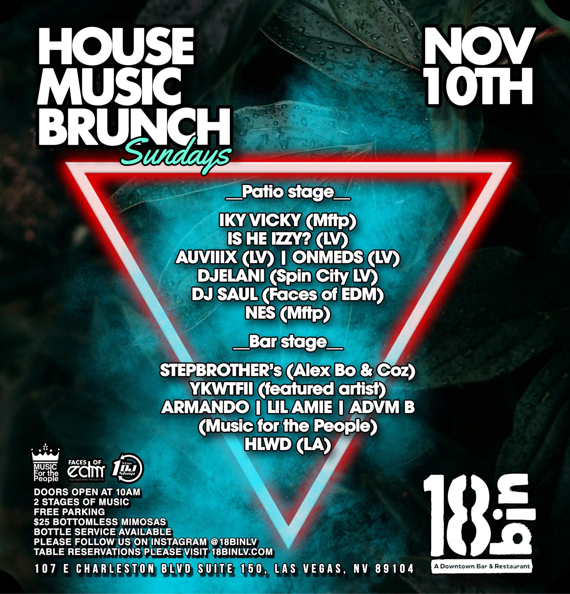 SUNDAY HOUSE BRUNCH at 18 Bin, Las Vegas